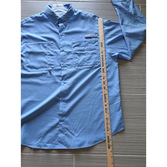 Lot of 2 Columbia PFG Omni-Shade Long-Sleeve Fishing Shirts Coral Blue Vented L - Picture 12 of 16